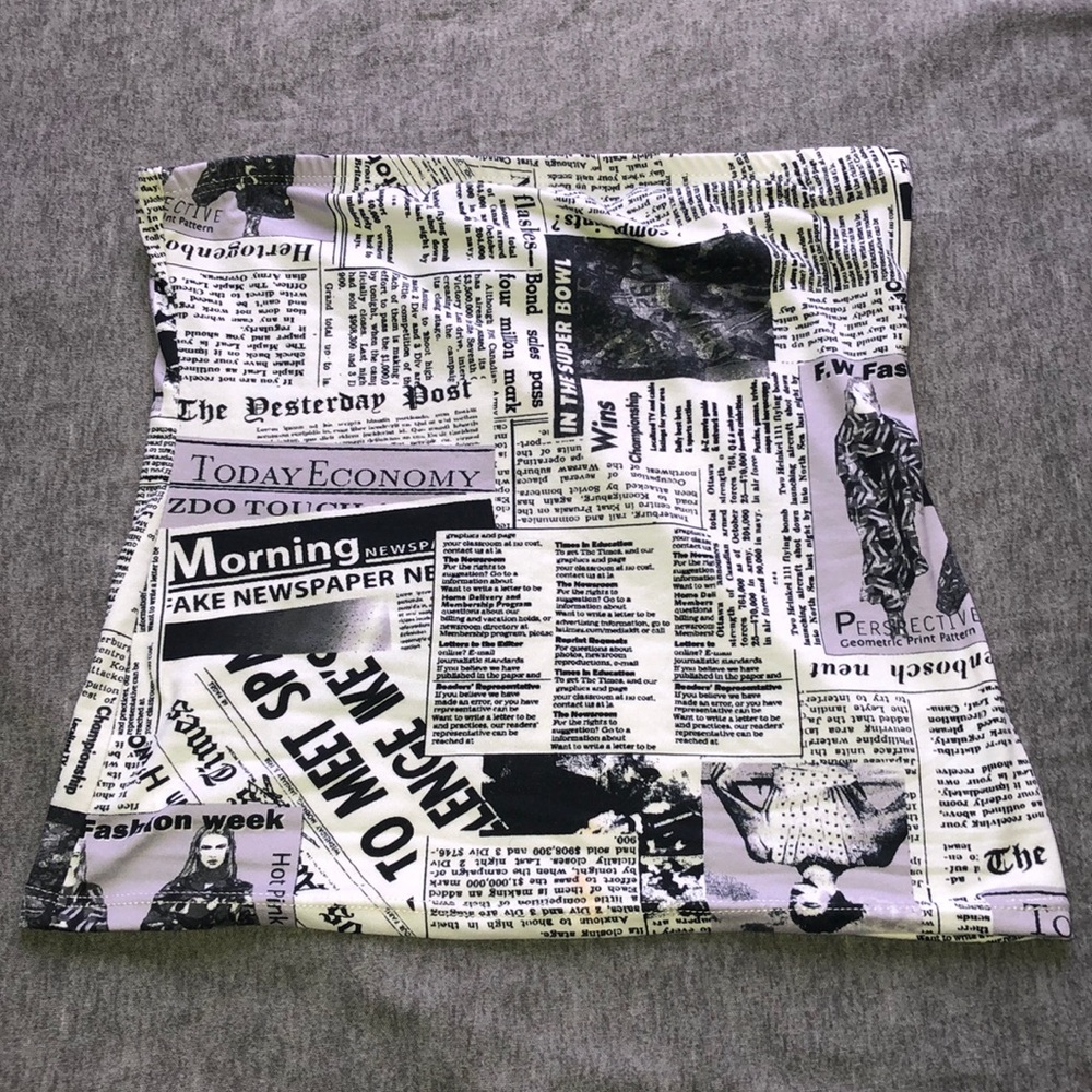 Newspaper tube top